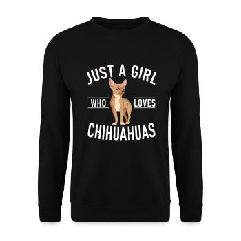 Chihuahua Gifts Chihuahua Owner - Unisex Sweatshirt - black - Front - Alina (178cm) & Michal (187cm)