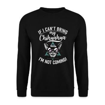Chihuahua Cadeaux Chihuahua Propriétaire - Sweat-shirt Unisexe - noir - Devant - Alina (178cm) & Michal (187cm)