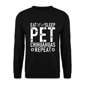 Chihuahua Gifts Chihuahua Owner - Unisex Sweatshirt - black - Front - Alina (178cm) & Michal (187cm)