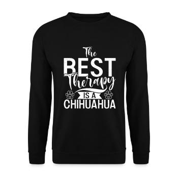 Chihuahua Cadeaux Chihuahua Propriétaire - Sweat-shirt Unisexe - noir - Devant - Alina (178cm) & Michal (187cm)
