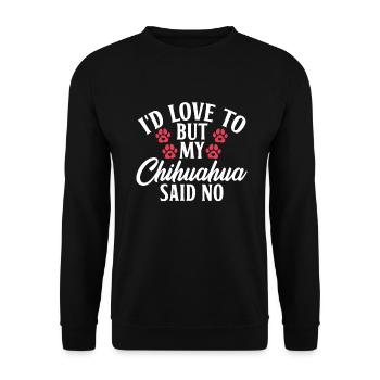 Chihuahua Cadeaux Chihuahua Propriétaire - Sweat-shirt Unisexe - noir - Devant - Alina (178cm) & Michal (187cm)