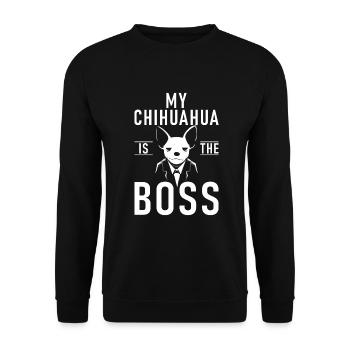 Chihuahua Cadeaux Chihuahua Propriétaire - Sweat-shirt Unisexe - noir - Devant - Alina (178cm) & Michal (187cm)