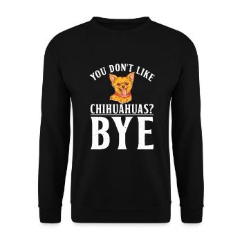 Chihuahua Cadeaux Chihuahua Propriétaire - Sweat-shirt Unisexe - noir - Devant - Alina (178cm) & Michal (187cm)