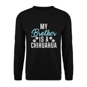 Chihuahua Cadeaux Chihuahua Propriétaire - Sweat-shirt Unisexe - noir - Devant - Alina (178cm) & Michal (187cm)