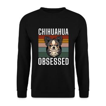 Chihuahua Cadeaux Chihuahua Propriétaire - Sweat-shirt Unisexe - noir - Devant - Alina (178cm) & Michal (187cm)