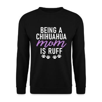 Chihuahua Gifts Chihuahua Owner - Unisex Sweatshirt - black - Front - Alina (178cm) & Michal (187cm)