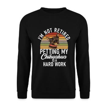 Chihuahua Gifts Chihuahua Owner - Unisex Sweatshirt - black - Front - Alina (178cm) & Michal (187cm)