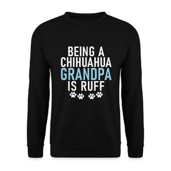 Chihuahua Gifts Chihuahua Owner - Unisex Sweatshirt - black - Front - Alina (178cm) & Michal (187cm)