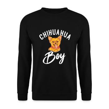 Chihuahua Gifts Chihuahua Owner - Unisex Sweatshirt - black - Front - Alina (178cm) & Michal (187cm)