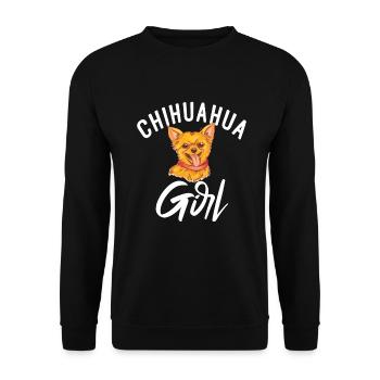Chihuahua Cadeaux Chihuahua Propriétaire - Sweat-shirt Unisexe - noir - Devant - Alina (178cm) & Michal (187cm)