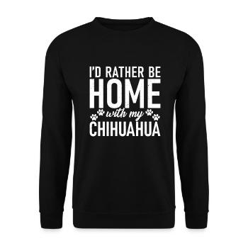Chihuahua Gifts Chihuahua Owner - Unisex Sweatshirt - black - Front - Alina (178cm) & Michal (187cm)
