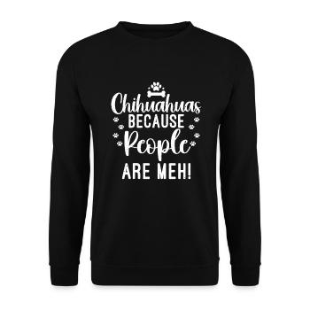 Chihuahua Cadeaux Chihuahua Propriétaire - Sweat-shirt Unisexe - noir - Devant - Alina (178cm) & Michal (187cm)