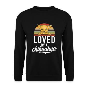 Chihuahua Gifts Chihuahua Owner - Unisex Sweatshirt - black - Front - Alina (178cm) & Michal (187cm)
