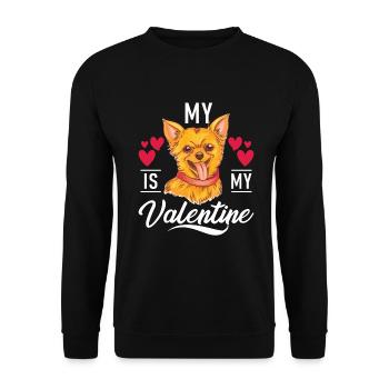Chihuahua Cadeaux Chihuahua Propriétaire - Sweat-shirt Unisexe - noir - Devant - Alina (178cm) & Michal (187cm)