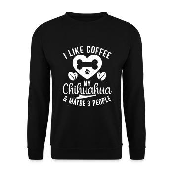Chihuahua Gifts Chihuahua Owner - Unisex Sweatshirt - black - Front - Alina (178cm) & Michal (187cm)