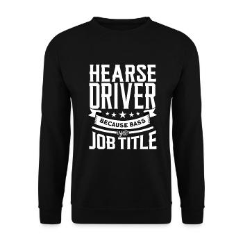 Drôle de chauffeur de corbillard disant cadeau - Sweat-shirt Unisexe - noir - Devant - Alina (178cm) & Michal (187cm)