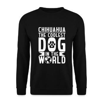 Chihuahua Gifts Chihuahua Owner - Unisex Sweatshirt - black - Front - Alina (178cm) & Michal (187cm)