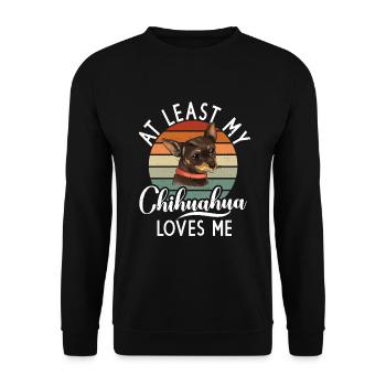 Chihuahua Cadeaux Chihuahua Propriétaire - Sweat-shirt Unisexe - noir - Devant - Alina (178cm) & Michal (187cm)