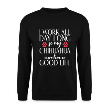 Chihuahua Cadeaux Chihuahua Propriétaire - Sweat-shirt Unisexe - noir - Devant - Alina (178cm) & Michal (187cm)