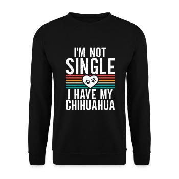 Chihuahua Cadeaux Chihuahua Propriétaire - Sweat-shirt Unisexe - noir - Devant - Alina (178cm) & Michal (187cm)