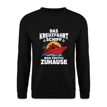 Das Kreuzfahrtschiff Mein Zweites Zuhause - Unisex Pullover - Schwarz - Vorne - Alina (178cm) & Michal (187cm)