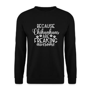 Chihuahua Cadeaux Chihuahua Propriétaire - Sweat-shirt Unisexe - noir - Devant - Alina (178cm) & Michal (187cm)