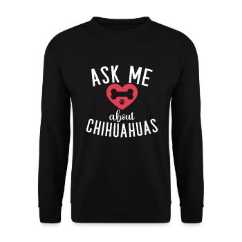 Chihuahua Cadeaux Chihuahua Propriétaire - Sweat-shirt Unisexe - noir - Devant - Alina (178cm) & Michal (187cm)