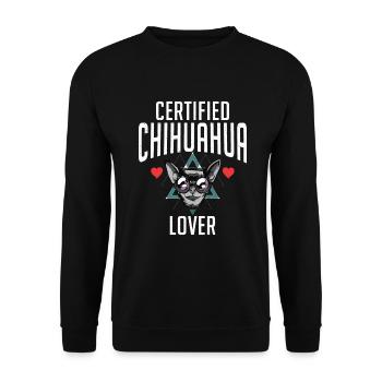 Chihuahua Cadeaux Chihuahua Propriétaire - Sweat-shirt Unisexe - noir - Devant - Alina (178cm) & Michal (187cm)
