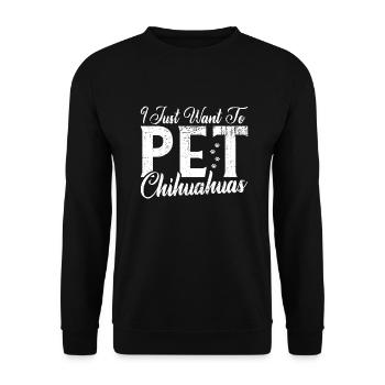 Chihuahua Cadeaux Chihuahua Propriétaire - Sweat-shirt Unisexe - noir - Devant - Alina (178cm) & Michal (187cm)