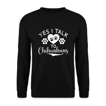 Chihuahua Cadeaux Chihuahua Propriétaire - Sweat-shirt Unisexe - noir - Devant - Alina (178cm) & Michal (187cm)
