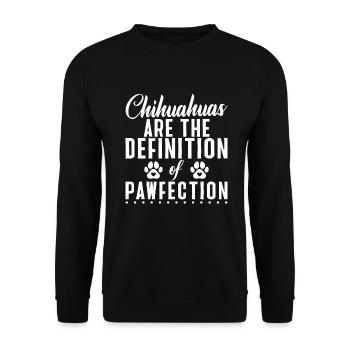 Chihuahua Cadeaux Chihuahua Propriétaire - Sweat-shirt Unisexe - noir - Devant - Alina (178cm) & Michal (187cm)
