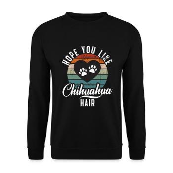 Chihuahua Cadeaux Chihuahua Propriétaire - Sweat-shirt Unisexe - noir - Devant - Alina (178cm) & Michal (187cm)