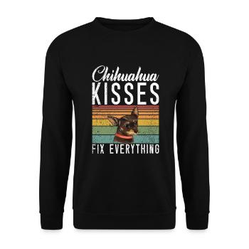 Chihuahua Cadeaux Chihuahua Propriétaire - Sweat-shirt Unisexe - noir - Devant - Alina (178cm) & Michal (187cm)