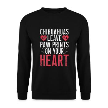 Chihuahua Cadeaux Chihuahua Propriétaire - Sweat-shirt Unisexe - noir - Devant - Alina (178cm) & Michal (187cm)