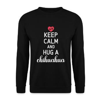 Chihuahua Gifts Chihuahua Owner - Unisex Sweatshirt - black - Front - Alina (178cm) & Michal (187cm)