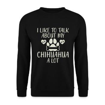Chihuahua Cadeaux Chihuahua Propriétaire - Sweat-shirt Unisexe - noir - Devant - Alina (178cm) & Michal (187cm)