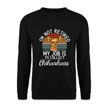 Chihuahua Cadeaux Chihuahua Propriétaire - Sweat-shirt Unisexe - noir - Devant - Alina (178cm) & Michal (187cm)