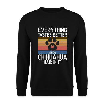 Chihuahua Cadeaux Chihuahua Propriétaire - Sweat-shirt Unisexe - noir - Devant - Alina (178cm) & Michal (187cm)