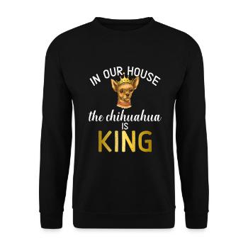 Chihuahua Cadeaux Chihuahua Propriétaire - Sweat-shirt Unisexe - noir - Devant - Alina (178cm) & Michal (187cm)