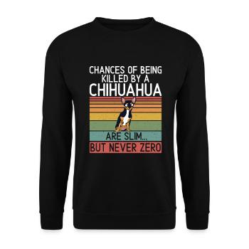 Chihuahua Cadeaux Chihuahua Propriétaire - Sweat-shirt Unisexe - noir - Devant - Alina (178cm) & Michal (187cm)