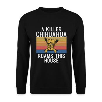 Chihuahua Gifts Chihuahua Owner - Unisex Sweatshirt - black - Front - Alina (178cm) & Michal (187cm)