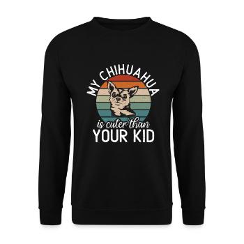 Chihuahua Cadeaux Chihuahua Propriétaire - Sweat-shirt Unisexe - noir - Devant - Alina (178cm) & Michal (187cm)