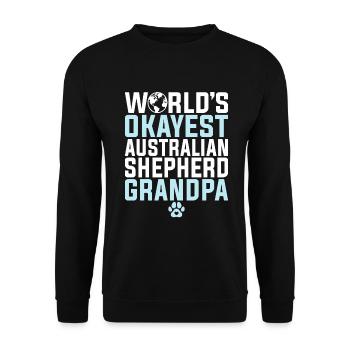 Australian Shepherd Gifts - Unisex Sweatshirt - black - Front - Alina (178cm) & Michal (187cm)