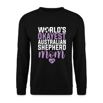 Australian Shepherd Gifts - Unisex Sweatshirt - black - Front - Alina (178cm) & Michal (187cm)