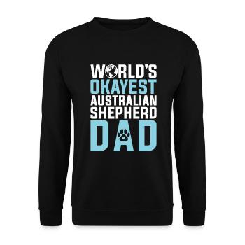 Australian Shepherd Gifts - Unisex Sweatshirt - black - Front - Alina (178cm) & Michal (187cm)