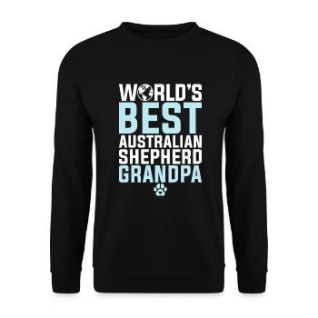 Australian Shepherd Gifts - Unisex Sweatshirt - black - Front - Alina (178cm) & Michal (187cm)