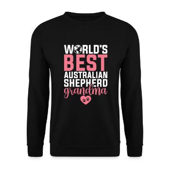 Australian Shepherd Gifts - Unisex Sweatshirt - black - Front - Alina (178cm) & Michal (187cm)