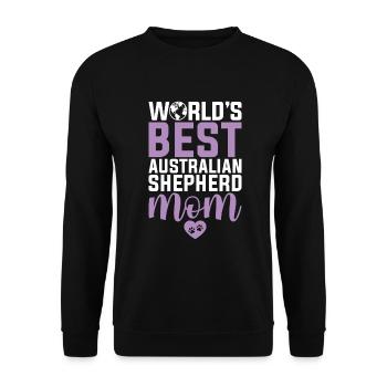 Australian Shepherd Gifts - Unisex Sweatshirt - black - Front - Alina (178cm) & Michal (187cm)