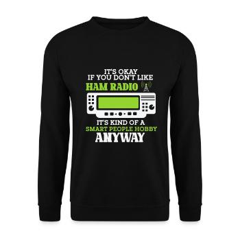 Amateur Radio Radio Funkter Cadeau - Sweat-shirt Unisexe - noir - Devant - Alina (178cm) & Michal (187cm)