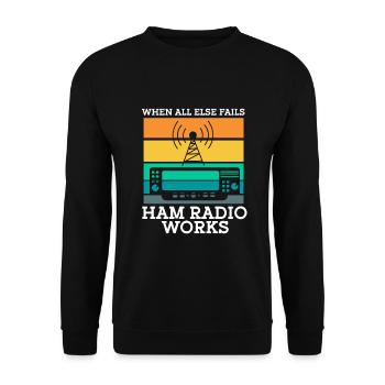Amateur Radio Radio Funkter Cadeau - Sweat-shirt Unisexe - noir - Devant - Alina (178cm) & Michal (187cm)